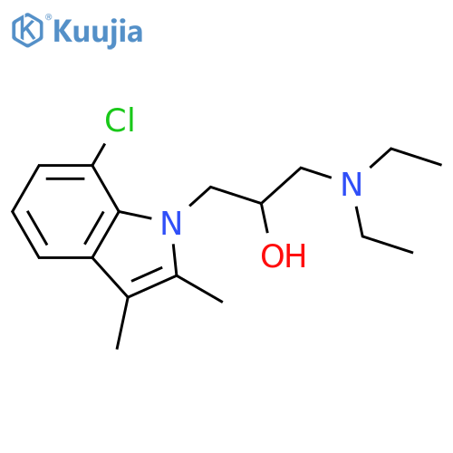 1-(7-chloro-2,3-dimethyl-1H-indol-1-yl)-3-(diethylamino)propan-2-ol structure