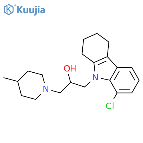 1-(8-chloro-2,3,4,9-tetrahydro-1H-carbazol-9-yl)-3-(4-methylpiperidin-1-yl)propan-2-ol structure