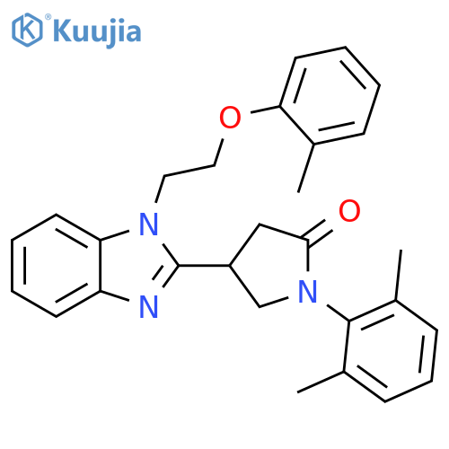 1-(2,6-dimethylphenyl)-4-{1-2-(2-methylphenoxy)ethyl-1H-1,3-benzodiazol-2-yl}pyrrolidin-2-one structure