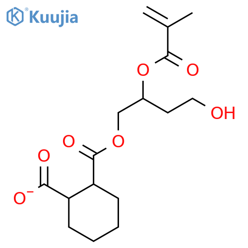 2-({4-Hydroxy-2-[(2-methylacryloyl)oxy]butoxy}carbonyl)cyclohexane-1-carboxylate structure