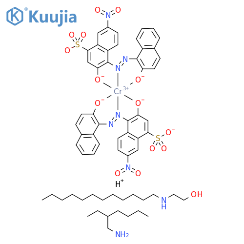 trihydrogen bis[3-hydroxy-4-[(2-hydroxy-1-naphthyl)azo]-7-nitronaphthalene-1-sulphonato(3-)]chromate(3-), compound with 2-(dodecylamino)ethanol and 2-ethyl-1-hexylamine (1:2:1) structure