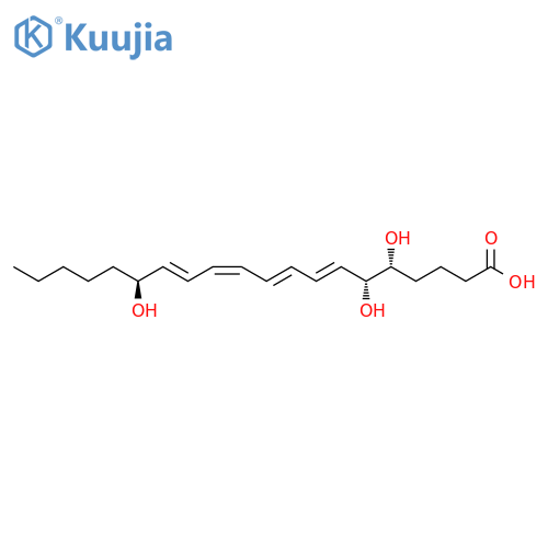 7,9,11,13-Eicosatetraenoic acid, 5,6,15-trihydroxy-, [5R-(5R*,6R*,7E,9E,11Z,13E,15S*)]- structure