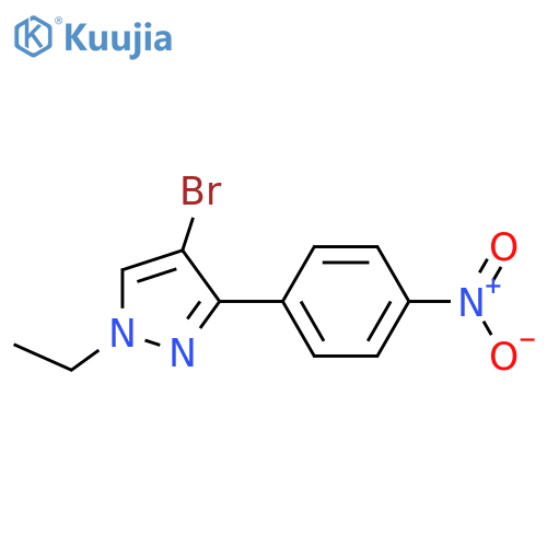 4-Bromo-1-ethyl-3-(4-nitrophenyl)-1H-pyrazole structure