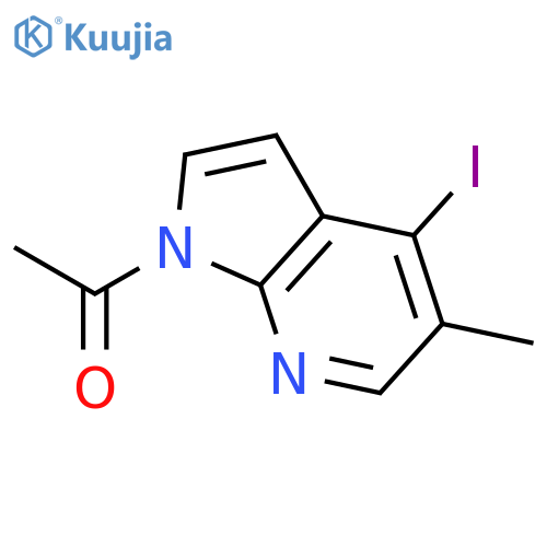 Ethanone, 1-(4-iodo-5-Methyl-1H-pyrrolo[2,3-b]pyridin-1-yl)- structure