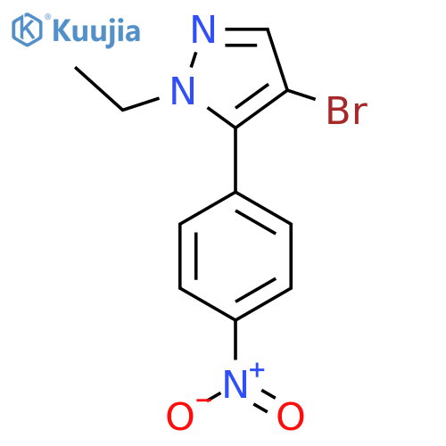 4-Bromo-1-ethyl-5-(4-nitrophenyl)pyrazole structure