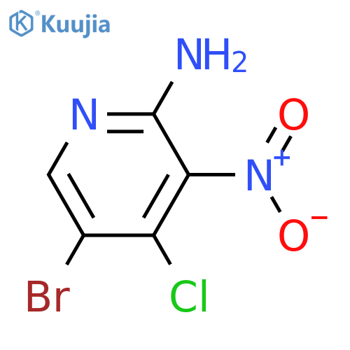 5-bromo-4-chloro-3-nitro-pyridin-2-amine structure