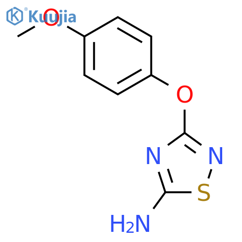 1,2,4-Thiadiazol-5-amine, 3-(4-methoxyphenoxy)- structure