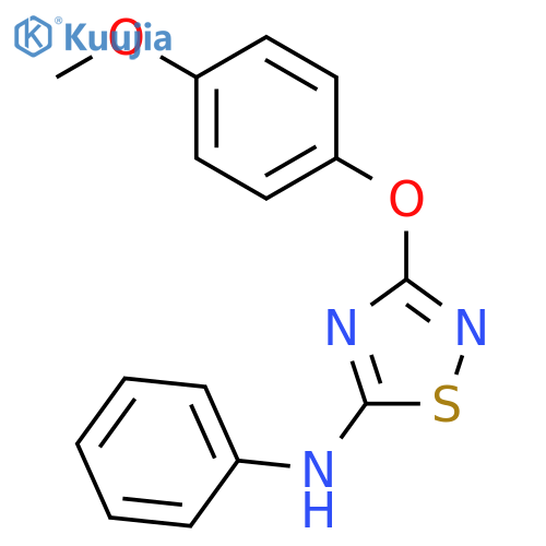 1,2,4-Thiadiazol-5-amine, 3-(4-methoxyphenoxy)-N-phenyl- structure