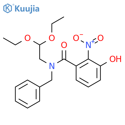Benzamide,N-(2,2-diethoxyethyl)-3-hydroxy-2-nitro-N-(phenylmethyl)- structure