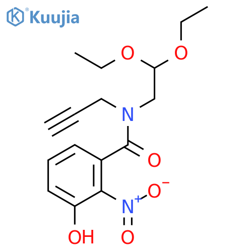 Benzamide,N-(2,2-diethoxyethyl)-3-hydroxy-2-nitro-N-2-propyn-1-yl- structure
