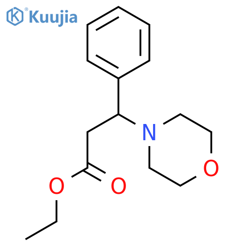 Ethyl 3-morpholin-4-yl-3-phenylpropanoate;hydrochloride structure