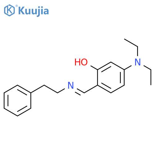5-(diethylamino)-2-(1E)-(2-phenylethyl)iminomethylphenol structure