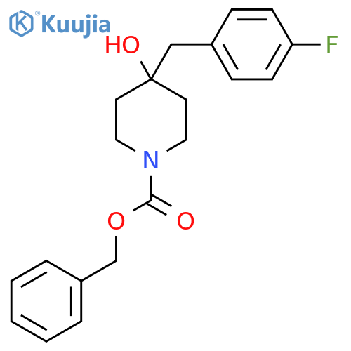 benzyl 4-(4-fluorophenyl)methyl-4-hydroxypiperidine-1-carboxylate structure