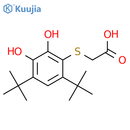 Acetic acid, [[4,6-bis(1,1-dimethylethyl)-2,3-dihydroxyphenyl]thio]- structure