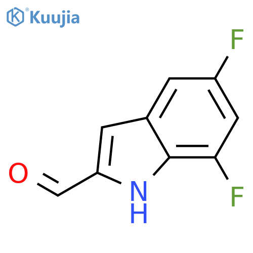 5,7-difluoro-1H-Indole-2-carboxaldehyde structure