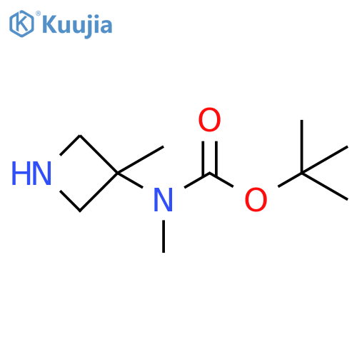 Tert-butyl N-methyl-n-(3-methylazetidin-3-yl)carbamate structure