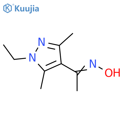 N-1-(1-ethyl-3,5-dimethyl-1H-pyrazol-4-yl)ethylidenehydroxylamine structure