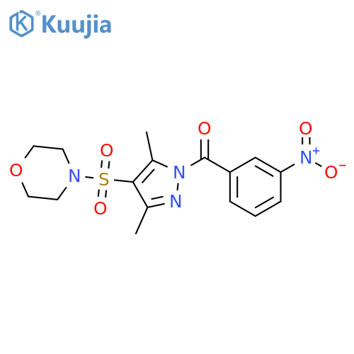 4-{3,5-dimethyl-1-(3-nitrobenzoyl)-1H-pyrazol-4-ylsulfonyl}morpholine structure