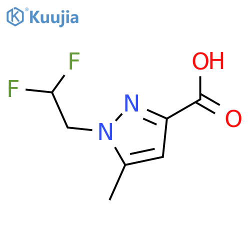 1-(2,2-Difluoroethyl)-5-methyl-1H-pyrazole-3-carboxylic acid structure