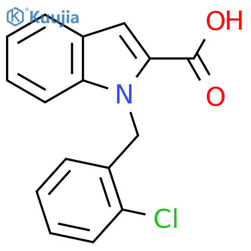 1-(2-Chlorobenzyl)-1H-indole-2-carboxylic acid structure