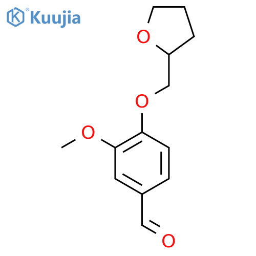 3-methoxy-4-[(oxolan-2-yl)methoxy]benzaldehyde structure