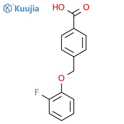 4-[(2-Fluorophenoxy)methyl]benzoic acid structure