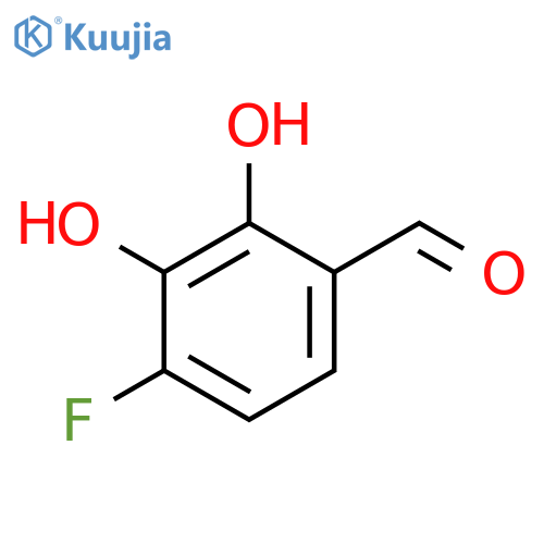 Benzaldehyde, 4-fluoro-2,3-dihydroxy- structure