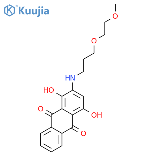 9,10-Anthracenedione,1,4-dihydroxy-2-[[3-(2-methoxyethoxy)propyl]amino]- structure