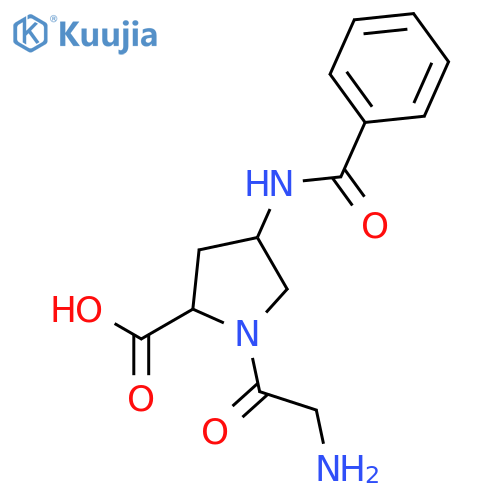 (2S,4R)-1-(2-Aminoacetyl)-4-benzamidopyrrolidine-2-carboxylicacid structure
