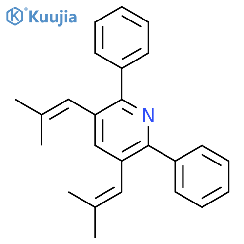 Pyridine, 3,5-bis(2-methyl-1-propenyl)-2,6-diphenyl- structure
