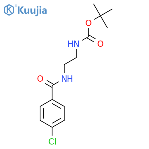 tert-butyl N-{2-(4-chlorophenyl)formamidoethyl}carbamate structure