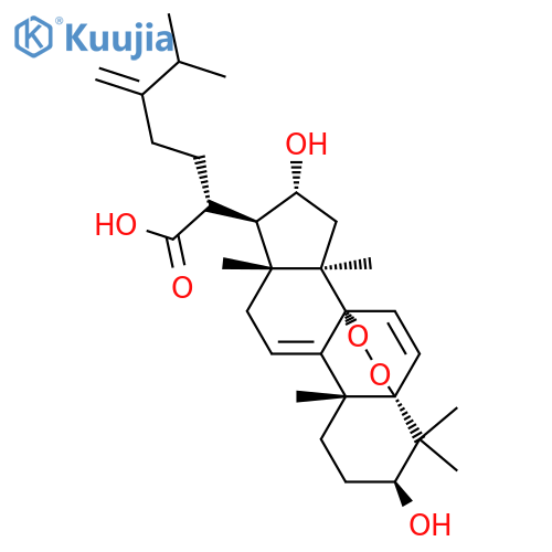 (20xi)-3beta,16alpha-dihydroxy-5alpha,8alpha-epidioxy-24-methyllanosta-6,9(11),24(241)-trien-21-oic acid structure