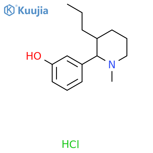 3-(p-Hydroxyphenyl)-1-methyl-3-propylpiperidine, hydrochloride structure