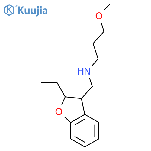 N-[(2-ethyl-2,3-dihydro-1-benzofuran-3-yl)methyl]-3-methoxypropan-1-amine structure