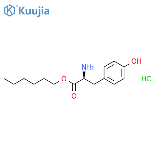 L-Tyrosine, hexyl ester, hydrochloride structure