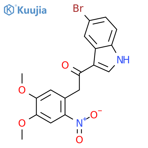 Ethanone,1-(5-bromo-1H-indol-3-yl)-2-(4,5-dimethoxy-2-nitrophenyl)- structure