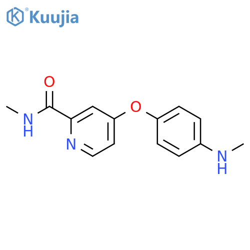 4-(4-Methylaminophenoxy)-pyridine-2-carboxylic acid methylamide structure