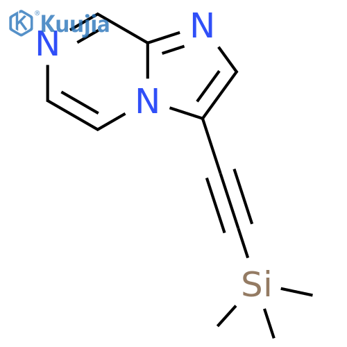 Imidazo[1,2-a]pyrazine, 3-[2-(trimethylsilyl)ethynyl]- structure