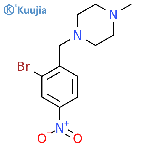 1-(2-bromo-4-nitrophenyl)methyl-4-methylpiperazine structure