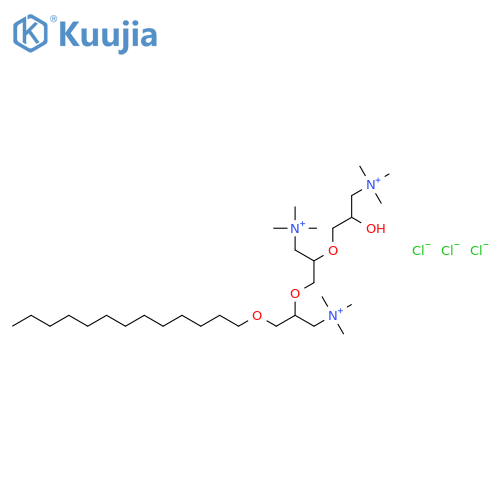 1-Propanaminium,2-[2-hydroxy-3-(trimethylammonio)propoxy]-N,N,N-trimethyl-3-[1-[(tridecyloxy)methyl]-2-(trimethylammonio)ethoxy]-,chloride (1:3) structure