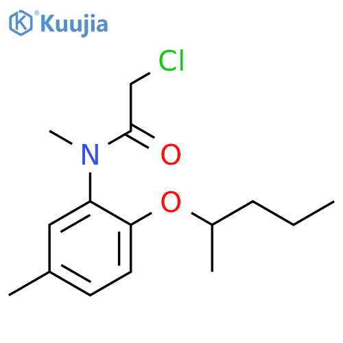 Acetamide, 2-chloro-N-methyl-N-[5-methyl-2-(1-methylbutoxy)phenyl]- structure