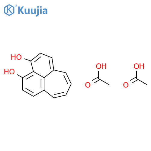 Cyclohepta[de]naphthalene-7,8-diol, diacetate structure