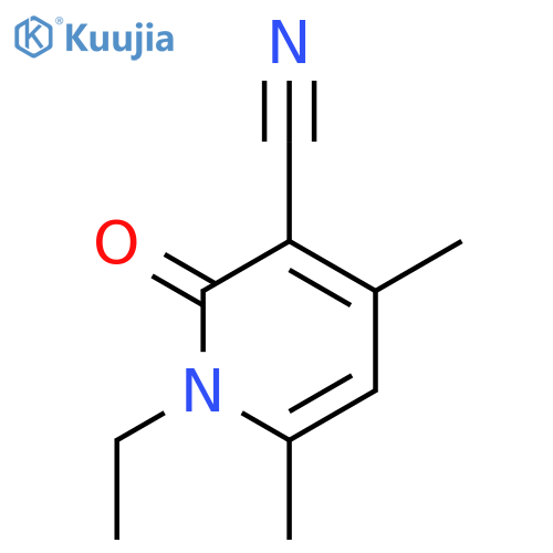1-ethyl-4,6-dimethyl-2-oxopyridine-3-carbonitrile structure