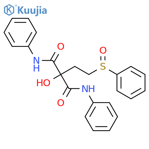 Propanediamide, 2-hydroxy-N,N'-diphenyl-2-[2-(phenylsulfinyl)ethyl]- structure