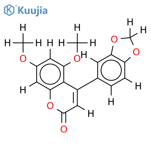 3',4'-Methylene,5,7-di-Me ehter-4-(3,4-Dihydroxyphenyl)-5,7-dihydroxycoumarin structure