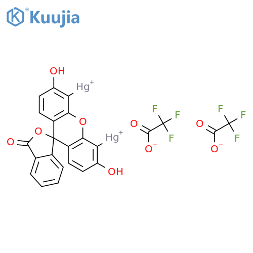 Bis(2,2,2-trifluoroacetato-κO)di-mercury Fluorescein structure