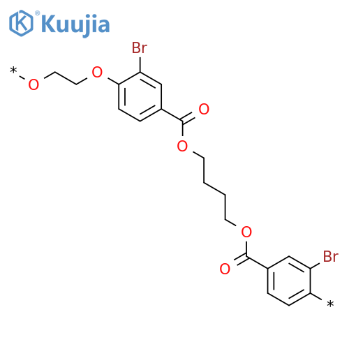 Poly[oxy-1,2-ethanediyloxy(2-bromo-1,4-phenylene)carbonyloxy-1,4-butanediyloxycarbonyl(3-bromo-1,4-phenylene)] structure