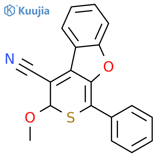 3H-Thiopyrano[3,4-b]benzofuran-4-carbonitrile, 3-methoxy-1-phenyl- structure