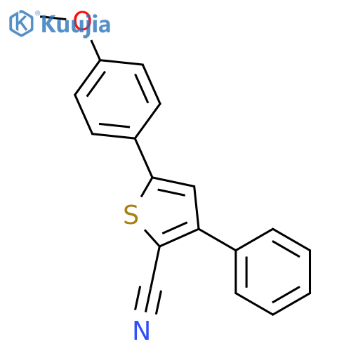 2-Thiophenecarbonitrile, 5-(4-methoxyphenyl)-3-phenyl- structure