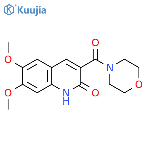 Morpholine, 4-[(1,2-dihydro-6,7-dimethoxy-2-oxo-3-quinolinyl)carbonyl]- structure